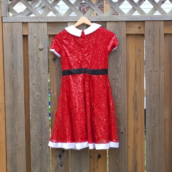 Jojo's closet nickelodeon Sequin Santa Dress Juniors XL 14-16 Mrs. Claus - Picture 3 of 8